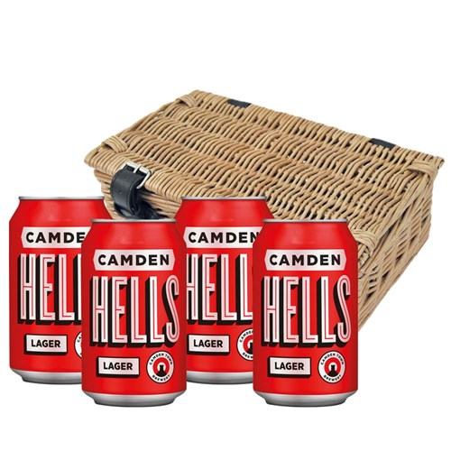 Four Can Hamper of Camden Hells lager 330ml (4 x 330ml)